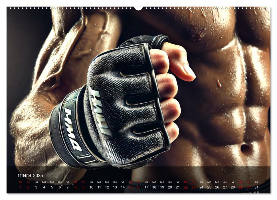 MMA - Mixed Martial Arts France (CALVENDO Calendrier mensuel 2025)