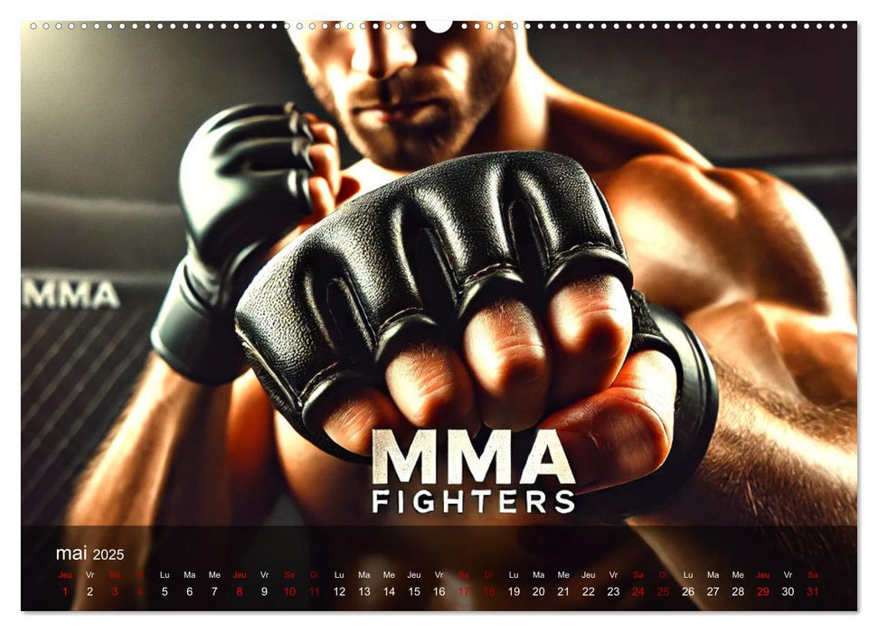 MMA - Mixed Martial Arts France (CALVENDO Calendrier mensuel 2025)