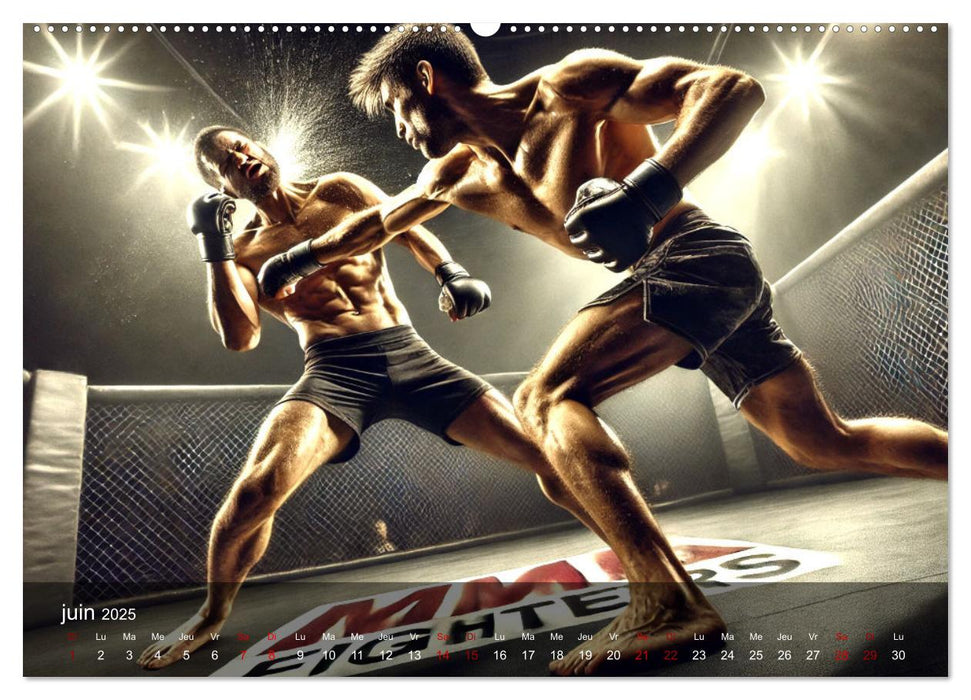 MMA - Mixed Martial Arts France (CALVENDO Calendrier mensuel 2025)