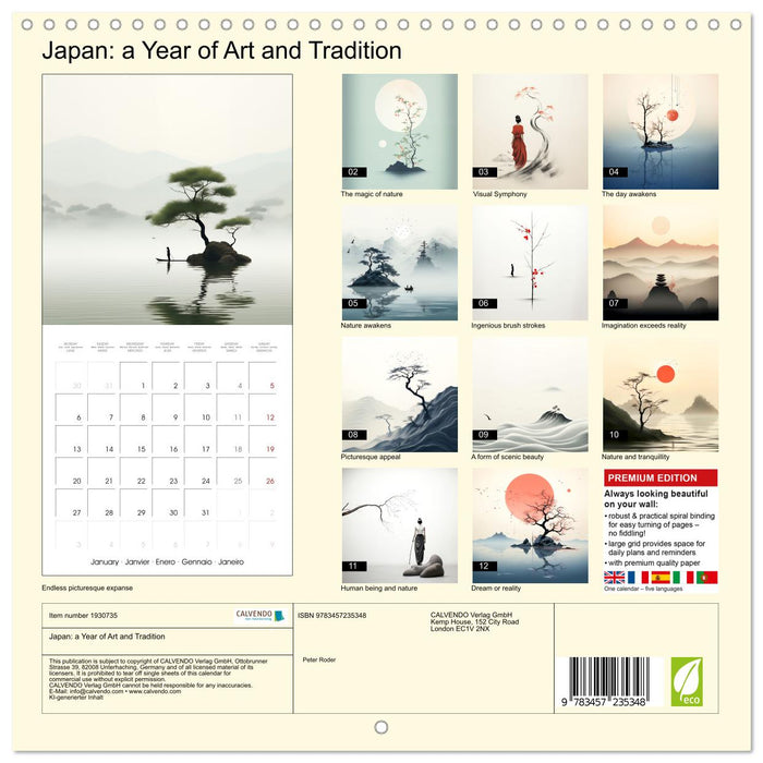 Japan: a Year of Art and Tradition (CALVENDO Monthly Calendar 2025)