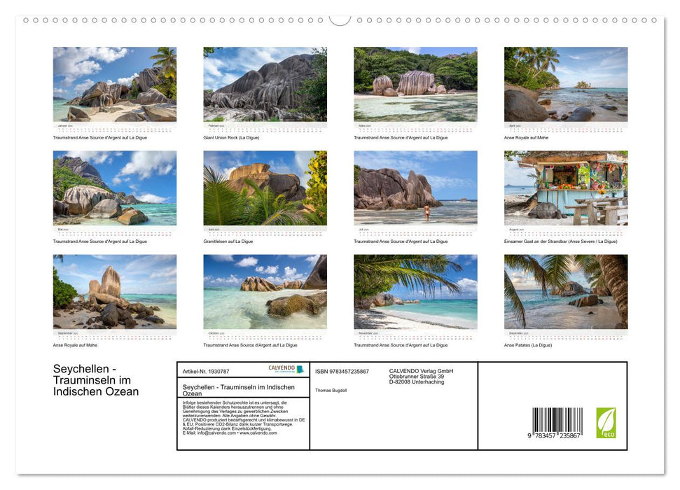 Seychellen - Trauminseln im Indischen Ozean (CALVENDO Premium Wandkalender 2025)