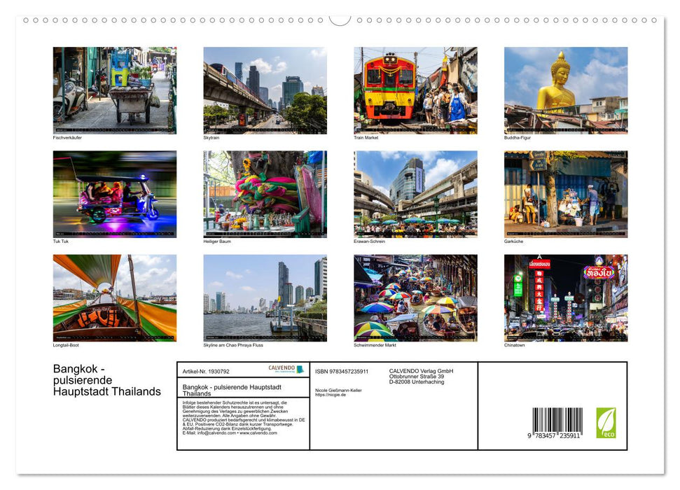 Bangkok - pulsierende Hauptstadt Thailands (CALVENDO Premium Wandkalender 2025)