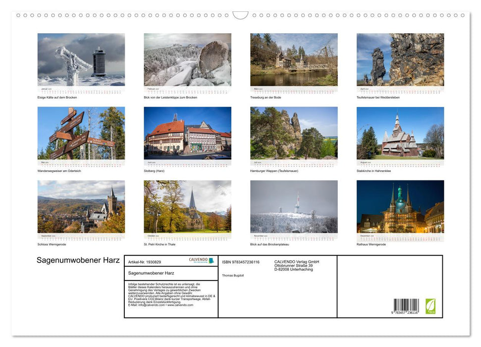 Sagenumwobener Harz (CALVENDO Wandkalender 2025)