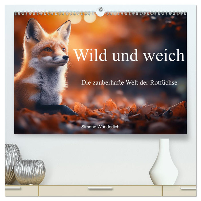 Wild und weich - Die zauberhafte Welt der Rotfüchse (CALVENDO Premium Wandkalender 2025)