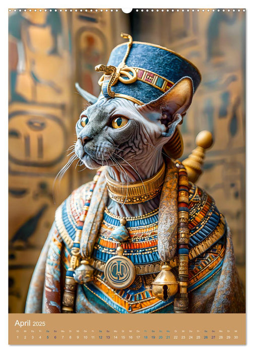 Ägyptens Katzen - Göttliche Eleganz im Stile der Pharaonen (CALVENDO Wandkalender 2025)