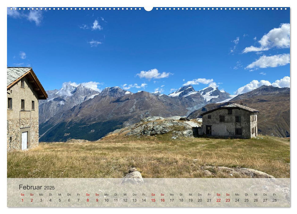 Alpenauszeit - Die Berghütten unserer Alpen (CALVENDO Wandkalender 2025)