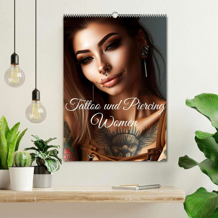 Tattoo und Piercing Women (CALVENDO Wandkalender 2025)