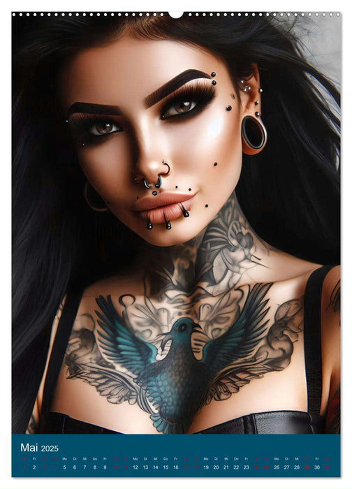 Tattoo und Piercing Women (CALVENDO Wandkalender 2025)