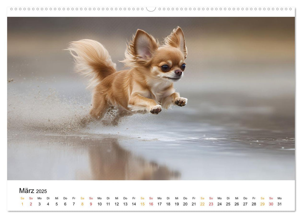 Chihuahua - kleine Energiebündel (CALVENDO Wandkalender 2025)