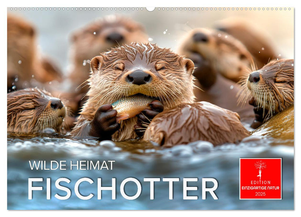 Wilde Heimat - Fischotter (CALVENDO Wandkalender 2025)