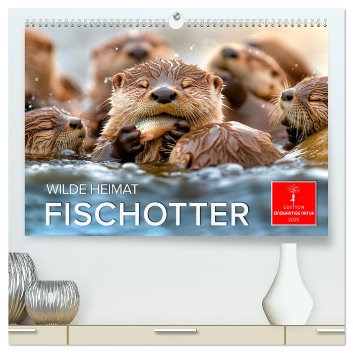 Wilde Heimat - Fischotter (CALVENDO Premium Wandkalender 2025)