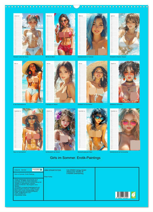 Girls im Sommer. Erotik-Paintings (CALVENDO Wandkalender 2025)