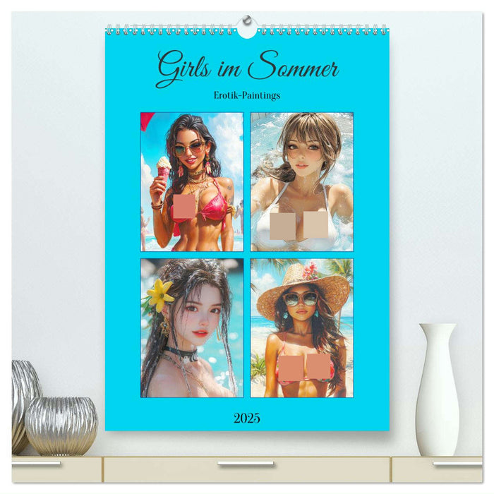 Girls im Sommer. Erotik-Paintings (CALVENDO Premium Wandkalender 2025)