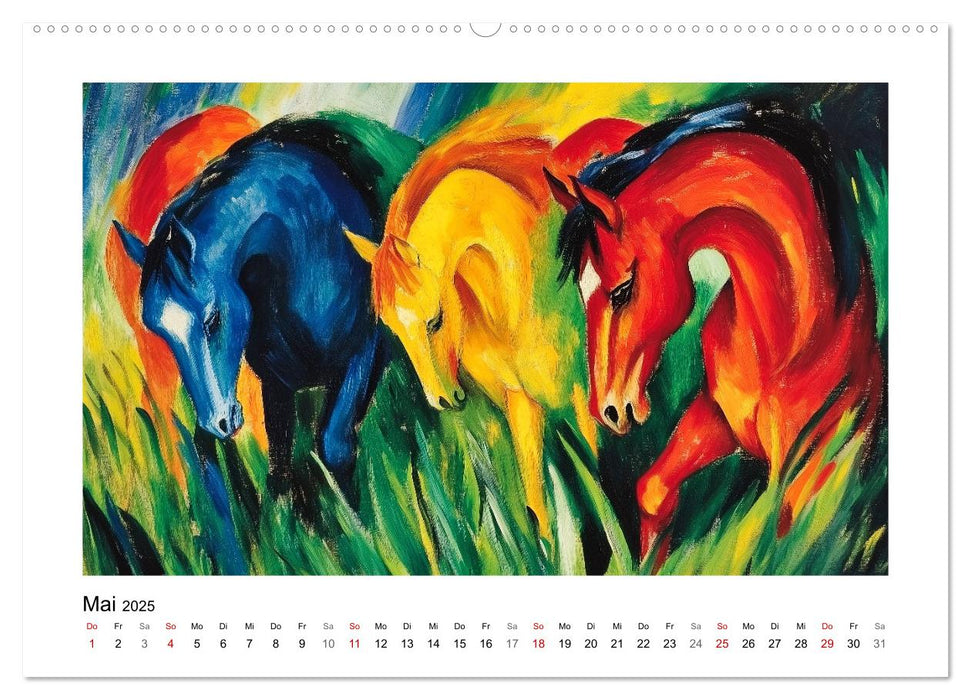 Expressionistisch durchs Jahr (CALVENDO Wandkalender 2025)