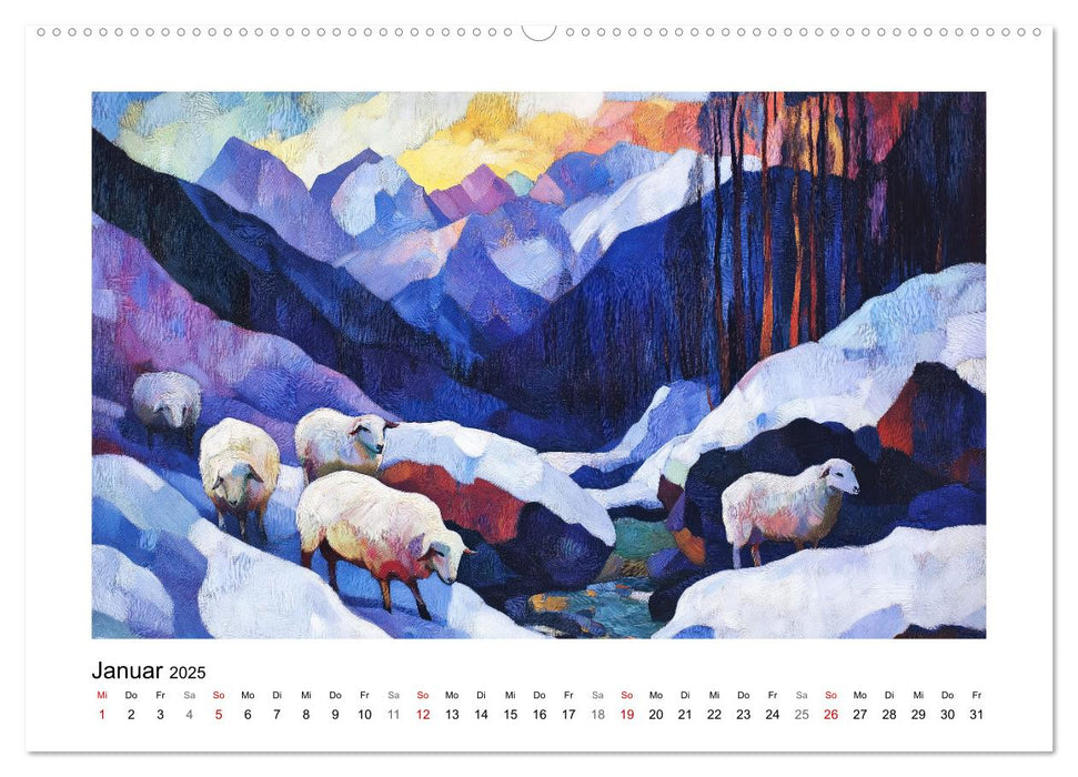 Expressionistisch durchs Jahr (CALVENDO Premium Wandkalender 2025)