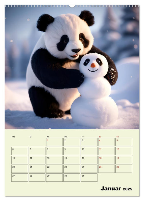 Ein pandastarkes Jahr - Flauschige Pandabären zum Verlieben (CALVENDO Wandkalender 2025)