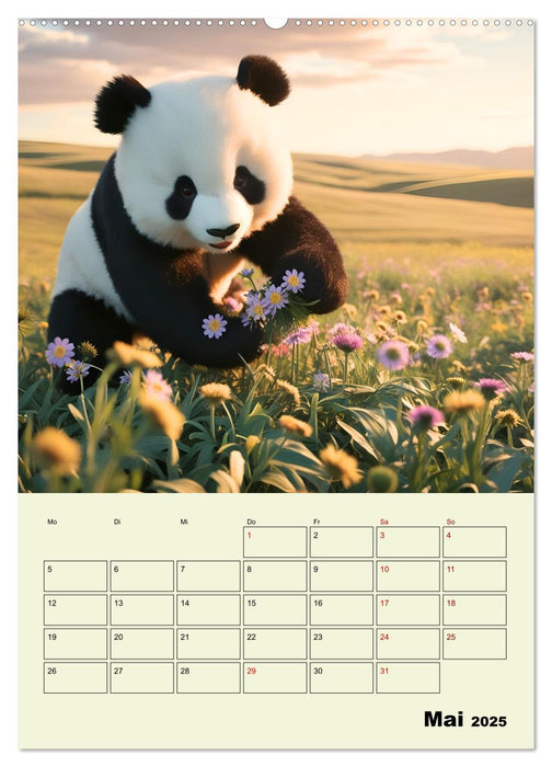 Ein pandastarkes Jahr - Flauschige Pandabären zum Verlieben (CALVENDO Wandkalender 2025)