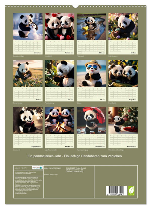 Ein pandastarkes Jahr - Flauschige Pandabären zum Verlieben (CALVENDO Premium Wandkalender 2025)