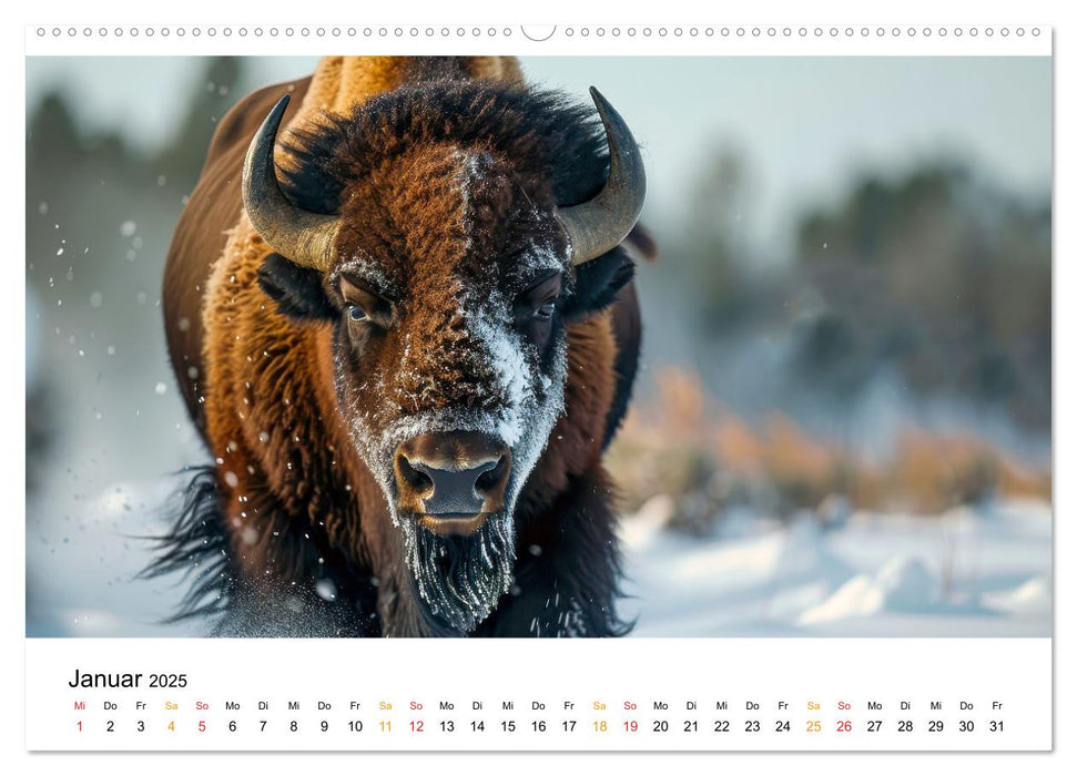 Büffel - Ikonen der Wildnis (CALVENDO Premium Wandkalender 2025)