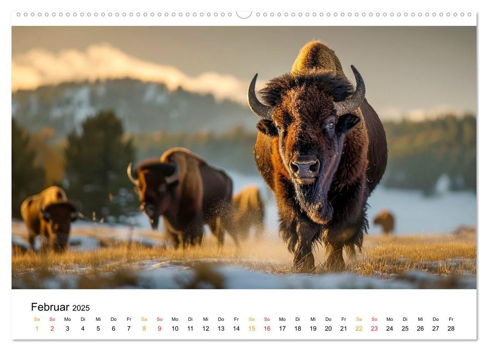 Büffel - Ikonen der Wildnis (CALVENDO Premium Wandkalender 2025)