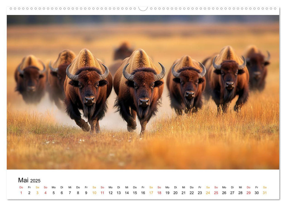 Büffel - Ikonen der Wildnis (CALVENDO Premium Wandkalender 2025)