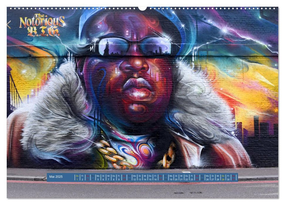 Streetart-Kunst, die die Straßen Londons atmen lässt (CALVENDO Wandkalender 2025)