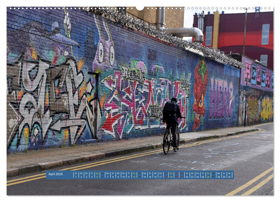 Streetart-Kunst, die die Straßen Londons atmen lässt (CALVENDO Premium Wandkalender 2025)