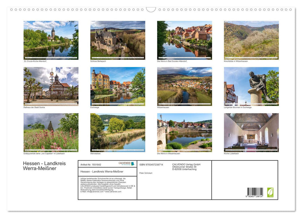 Hessen - Landkreis Werra-Meißner (CALVENDO Wandkalender 2025)