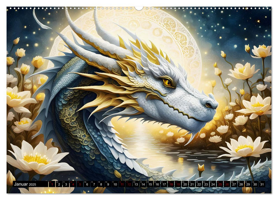 Drachen - Mystische Wesen (CALVENDO Premium Wandkalender 2025)