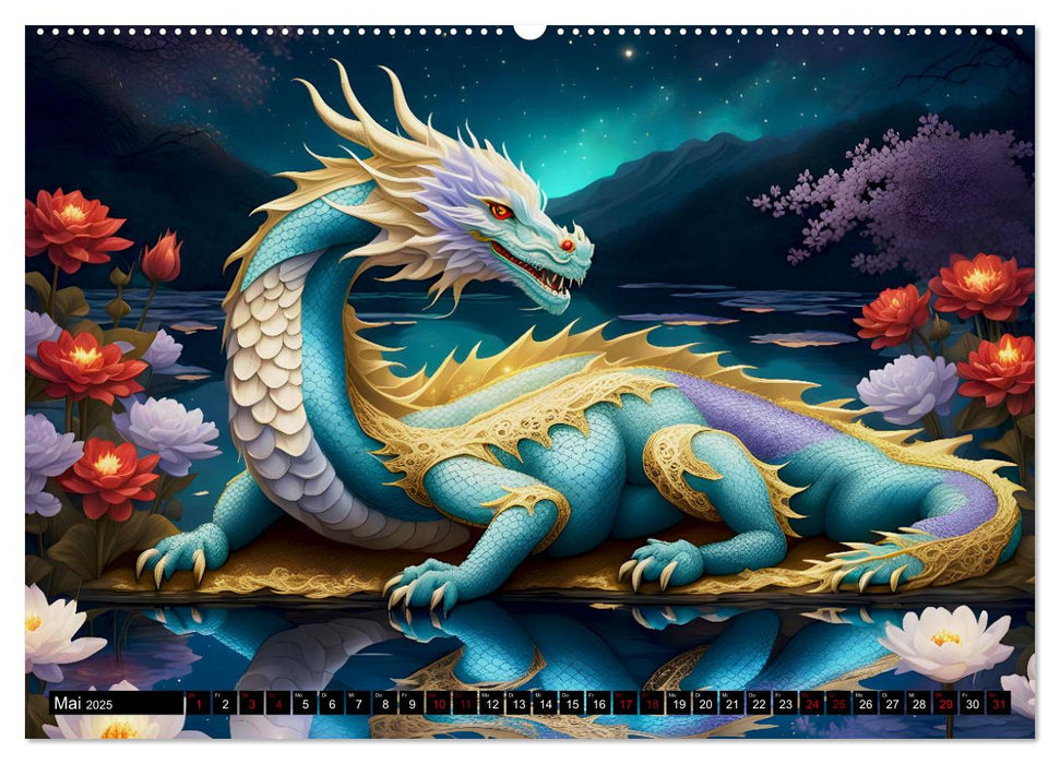 Drachen - Mystische Wesen (CALVENDO Premium Wandkalender 2025)