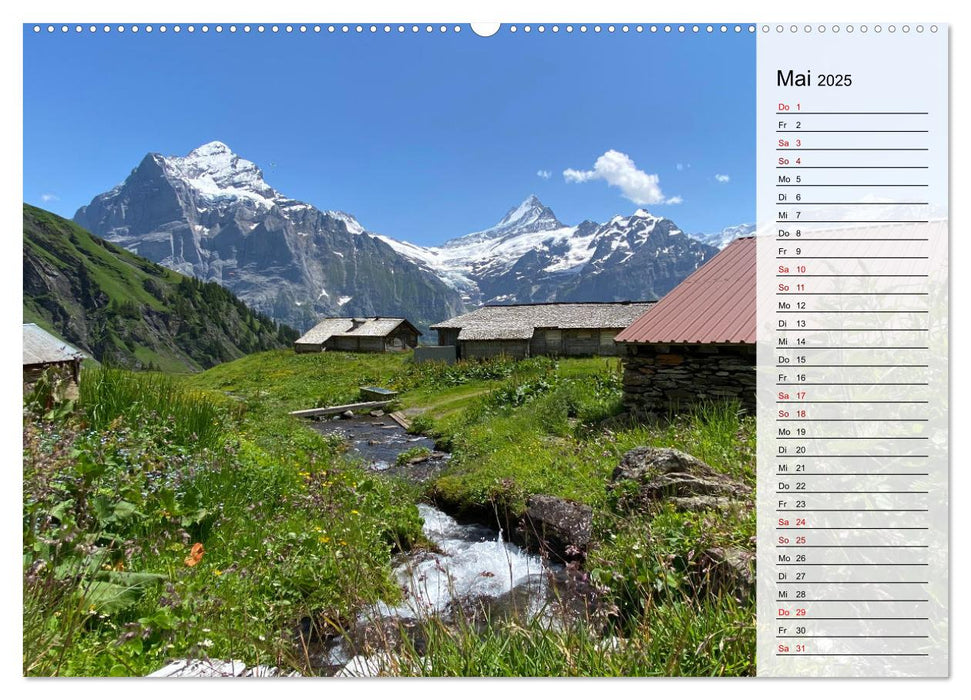 Alpenauszeit - Schweizer Bergsommermomente für die Seele (CALVENDO Wandkalender 2025)