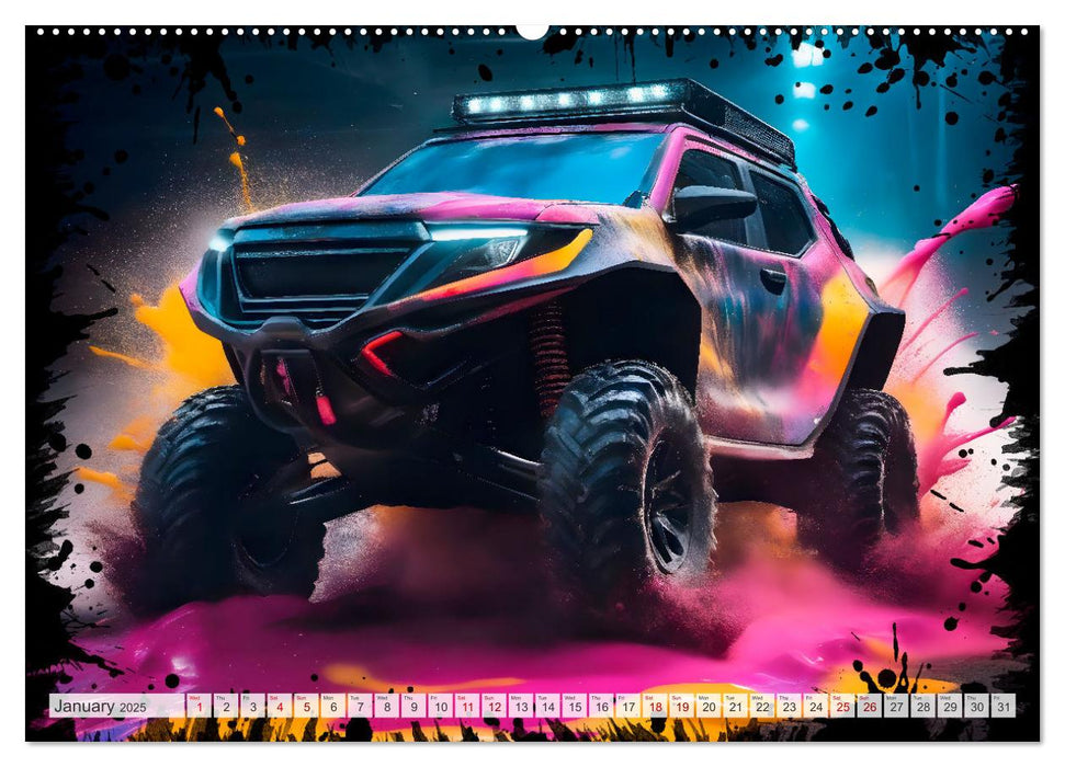 OFF-ROAD CARS Amazing AI-generated vehicles (CALVENDO Monthly Calendar 2025)