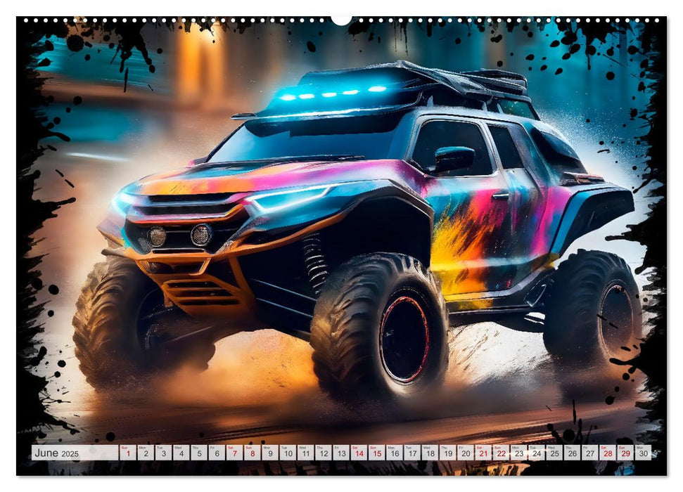 OFF-ROAD CARS Amazing AI-generated vehicles (CALVENDO Monthly Calendar 2025)