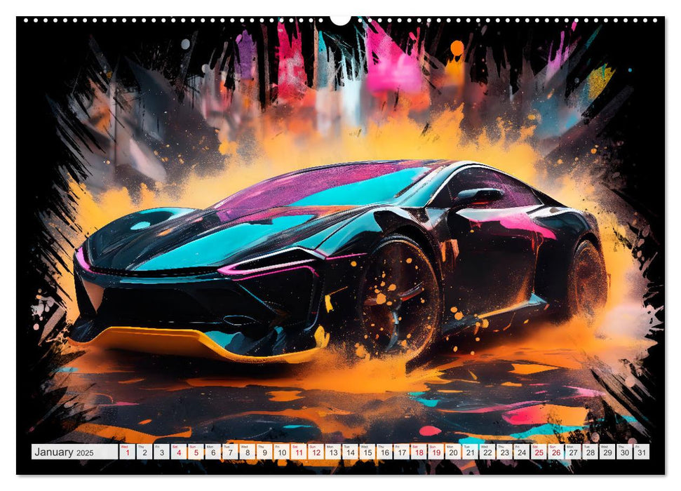 COOL SPORTSCARS Breathtaking AI-generated speedsters (CALVENDO Monthly Calendar 2025)