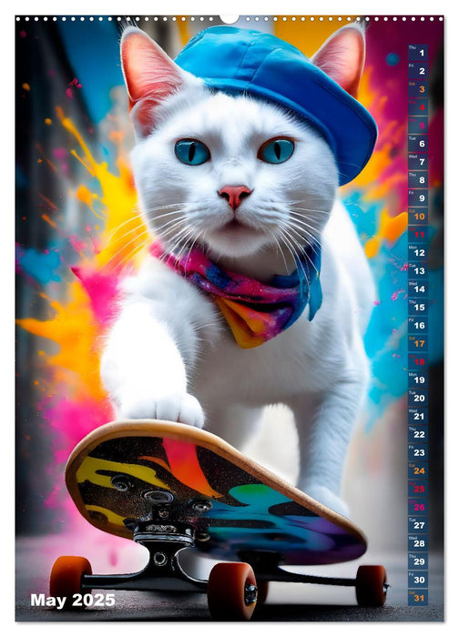 Outdoor sports for cats (CALVENDO Monthly Calendar 2025)