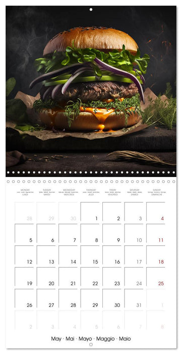 Burger Explosion - Tasty Burgers (CALVENDO Monthly Calendar 2025)