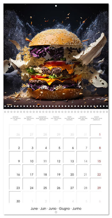 Burger Explosion - Tasty Burgers (CALVENDO Monthly Calendar 2025)