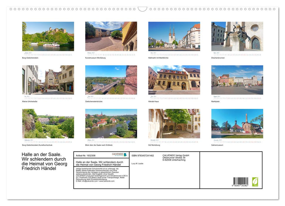 Halle an der Saale. Wir schlendern durch die Heimat von Georg Friedrich Händel (CALVENDO Wandkalender 2025)