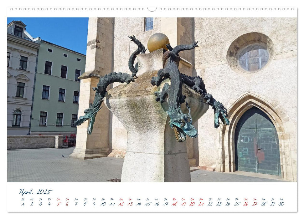 Halle an der Saale. Wir schlendern durch die Heimat von Georg Friedrich Händel (CALVENDO Wandkalender 2025)