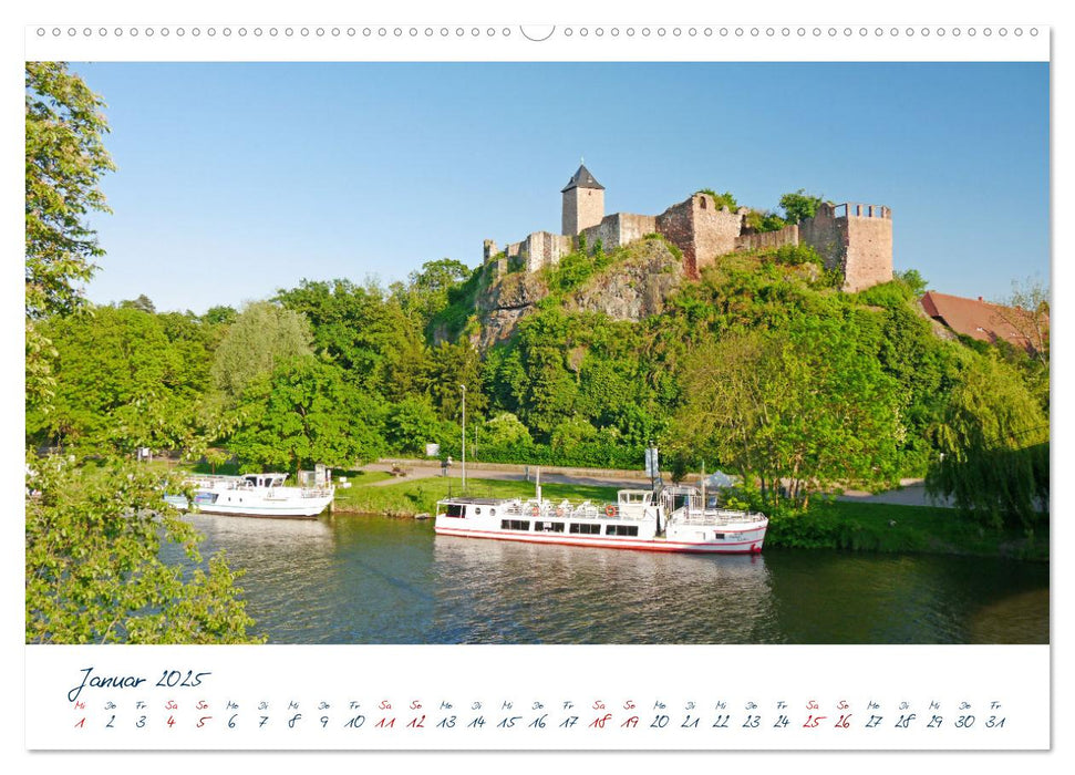 Halle an der Saale. Wir schlendern durch die Heimat von Georg Friedrich Händel (CALVENDO Premium Wandkalender 2025)