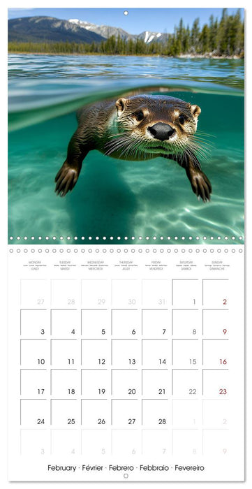 Cute Otter Moments (CALVENDO Monthly Calendar 2025)