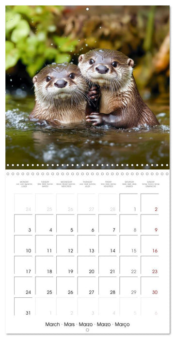 Cute Otter Moments (CALVENDO Monthly Calendar 2025)