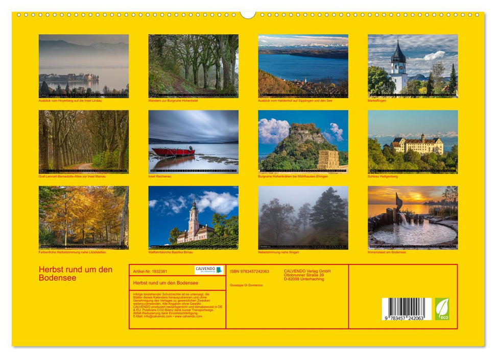 Herbst rund um den Bodensee (CALVENDO Premium Wandkalender 2025)