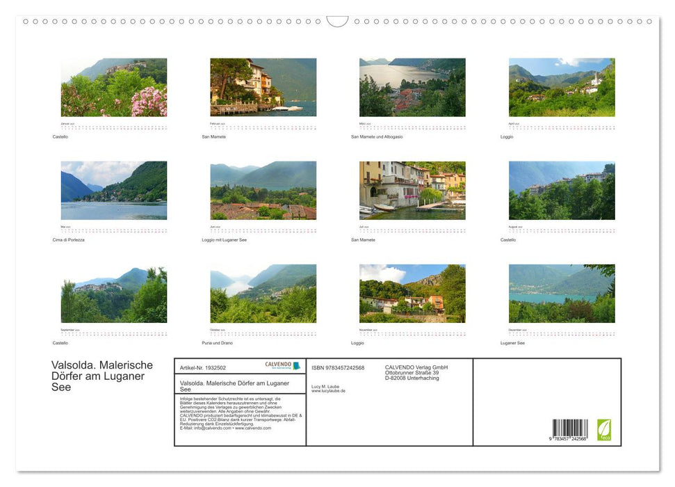 Valsolda. Malerische Dörfer am Luganer See (CALVENDO Wandkalender 2025)