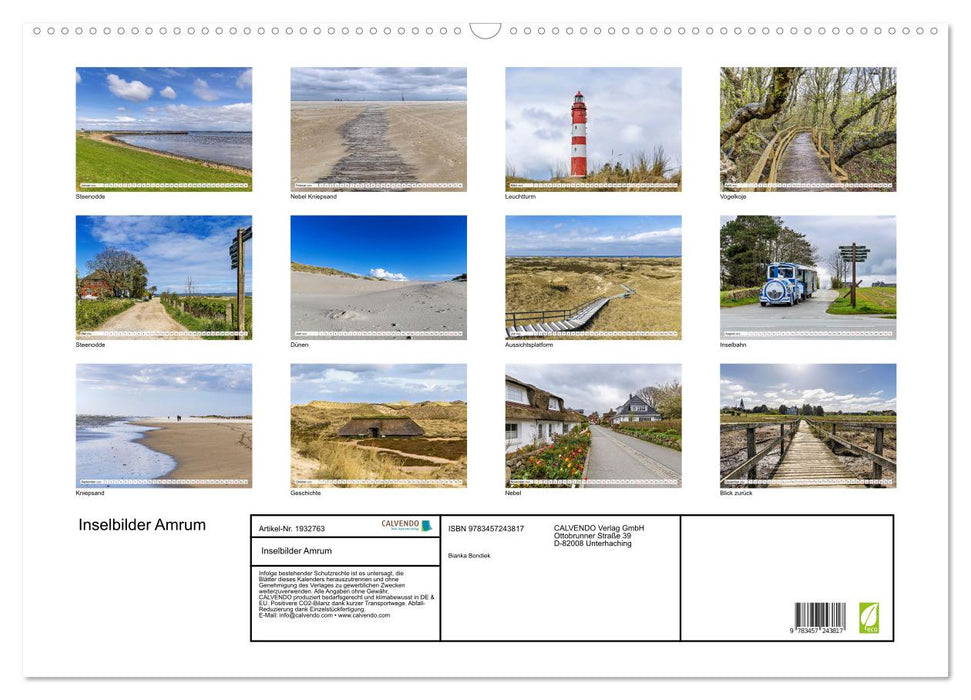 Inselbilder Amrum (CALVENDO Wandkalender 2025)