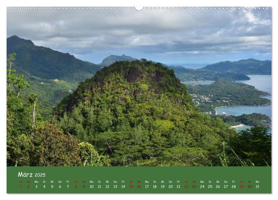 Mahè und die Inseln der Seychellen (CALVENDO Wandkalender 2025)