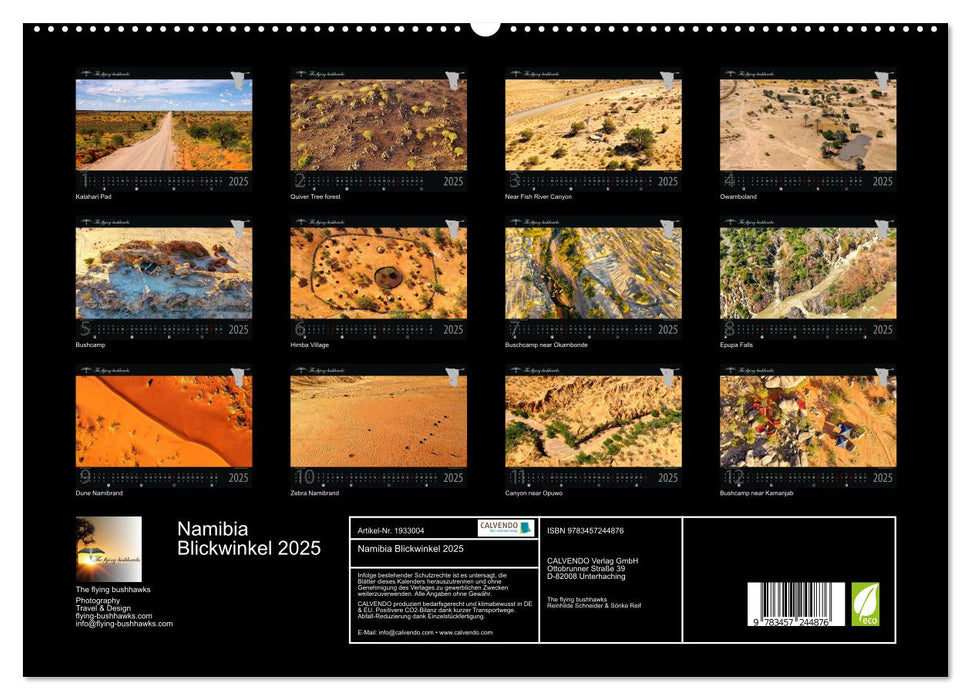 Namibia Blickwinkel 2025 (CALVENDO Premium Wandkalender 2025)