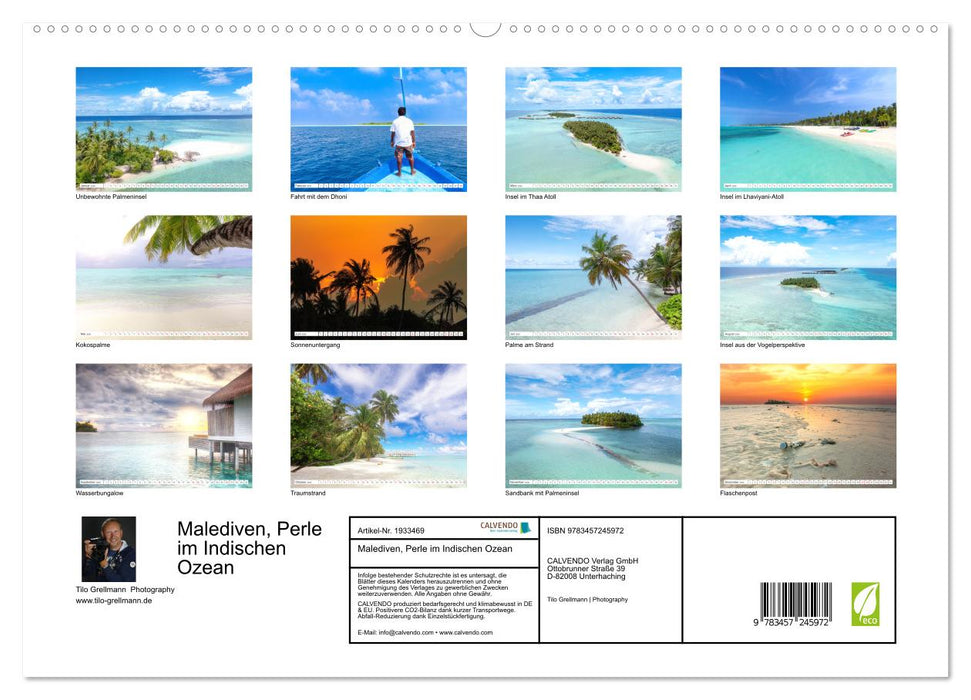 Malediven, Perle im Indischen Ozean (CALVENDO Premium Wandkalender 2026)