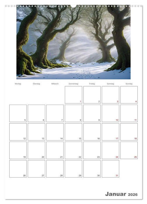 Der Zauberwald Eine geheimnisvolle Reise (CALVENDO Premium Wandkalender 2026)