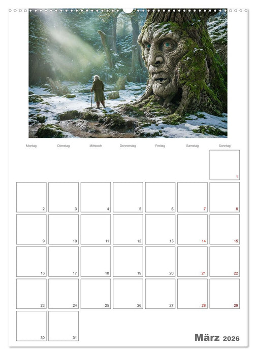 Der Zauberwald Eine geheimnisvolle Reise (CALVENDO Premium Wandkalender 2026)